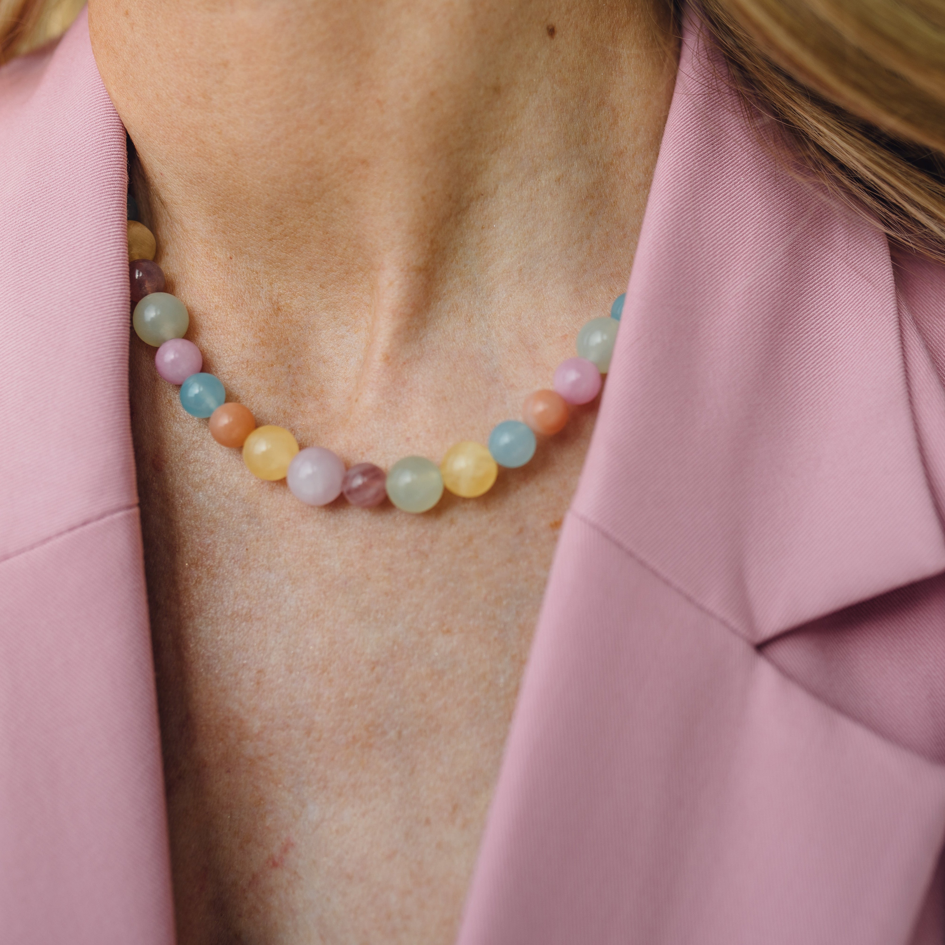 Auréa – Edelsteinkette im Farbmix